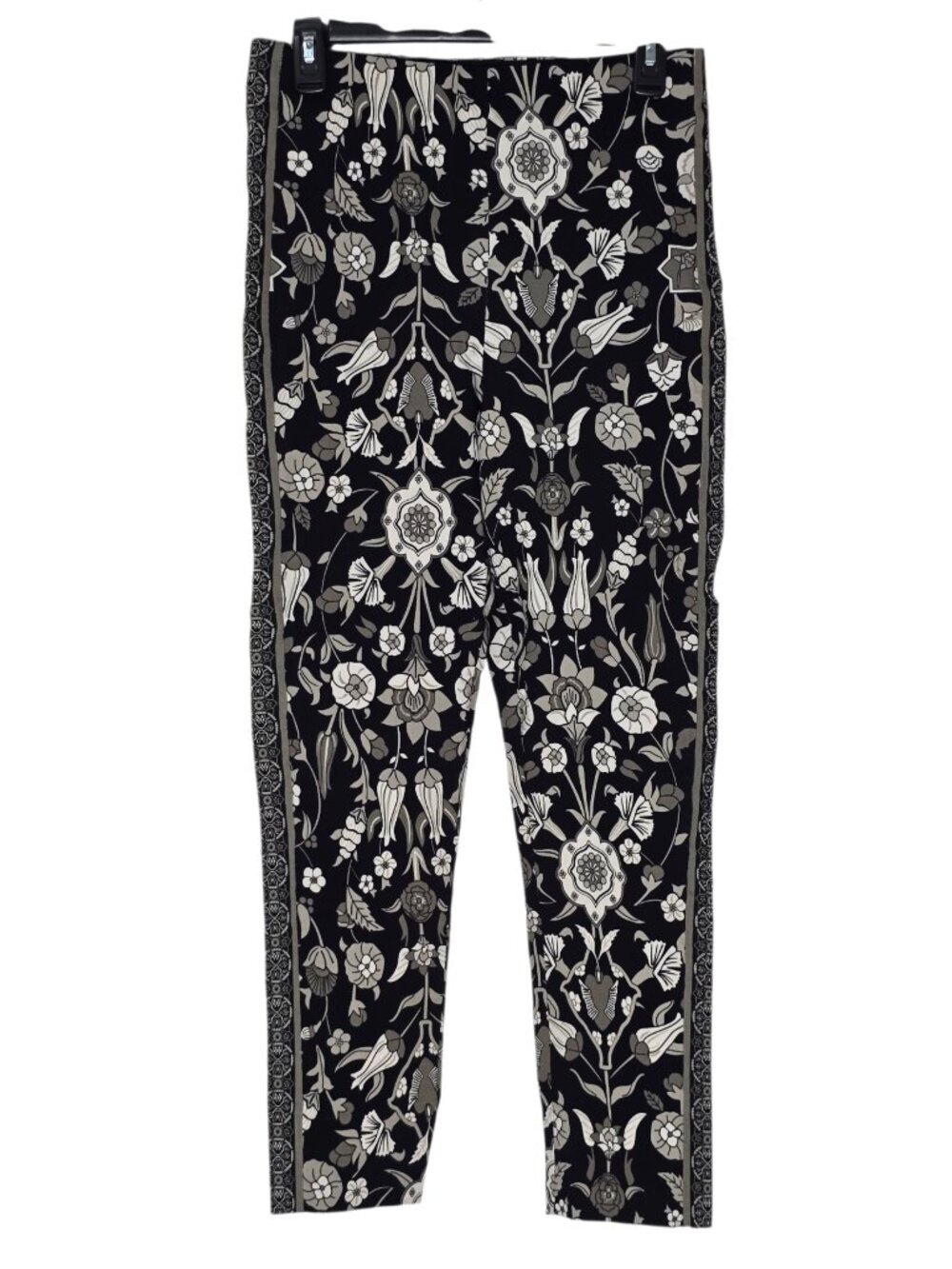 Elie Tahari Women's Black & Grey Elastic Waist Leggings Pants Size Medium